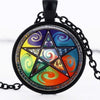 Art Picture Glass Witchcraft Pendant Necklace