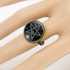 Art Picture Glass Witchcraft Adjustable Ring