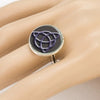 Fashion Totem Glass Witchcraft Adjustable Ring